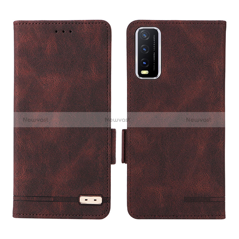 Leather Case Stands Flip Cover Holder L07Z for Vivo Y11s