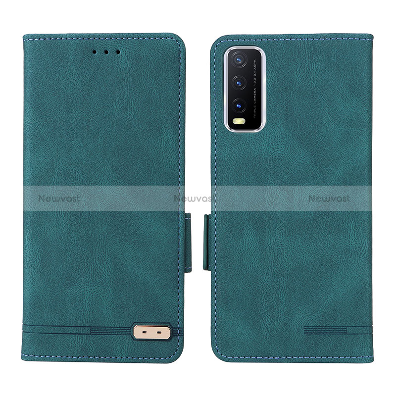 Leather Case Stands Flip Cover Holder L07Z for Vivo Y20s