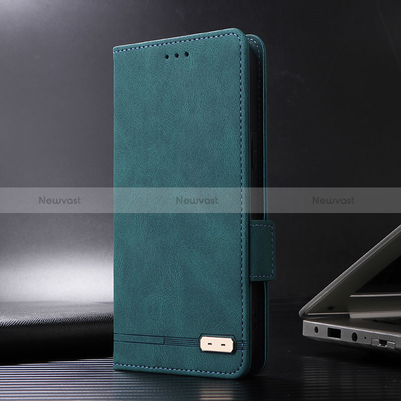 Leather Case Stands Flip Cover Holder L07Z for Xiaomi Redmi 9AT Green