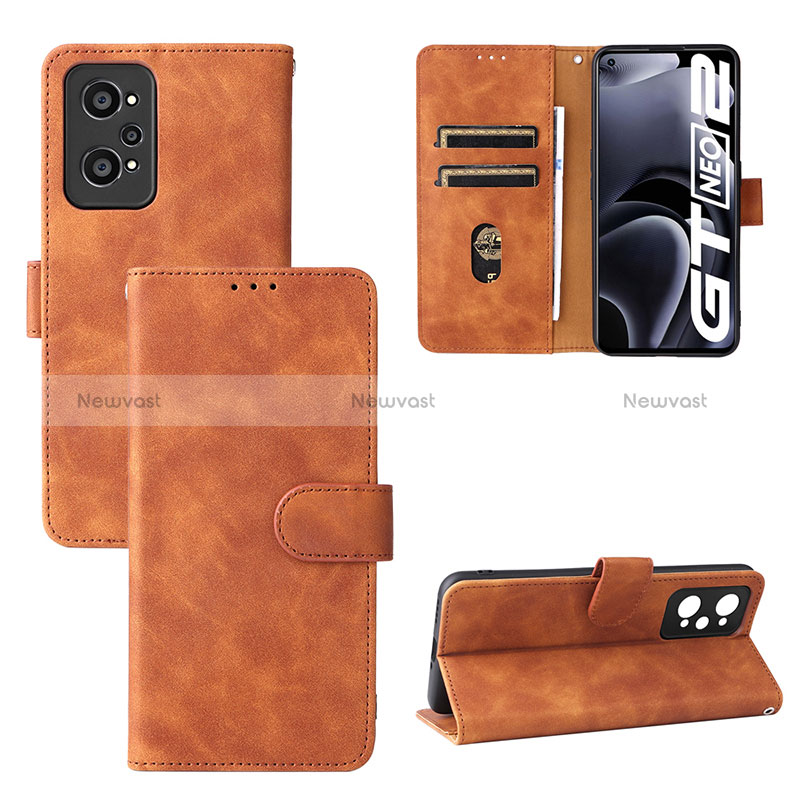 Leather Case Stands Flip Cover Holder L08Z for Realme GT Neo 3T 5G