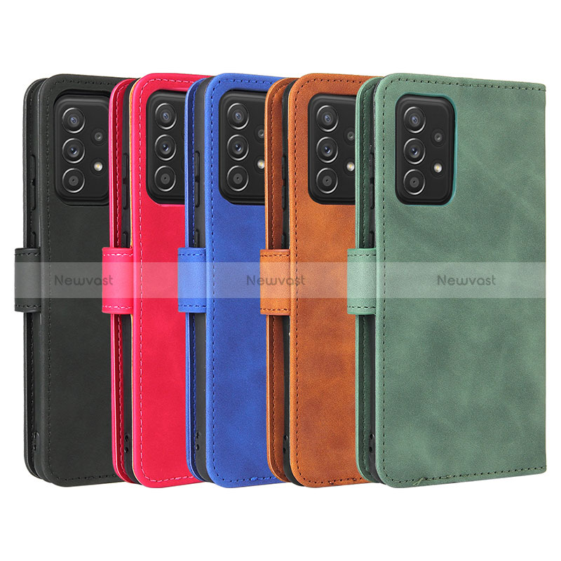 Leather Case Stands Flip Cover Holder L08Z for Samsung Galaxy A52 5G