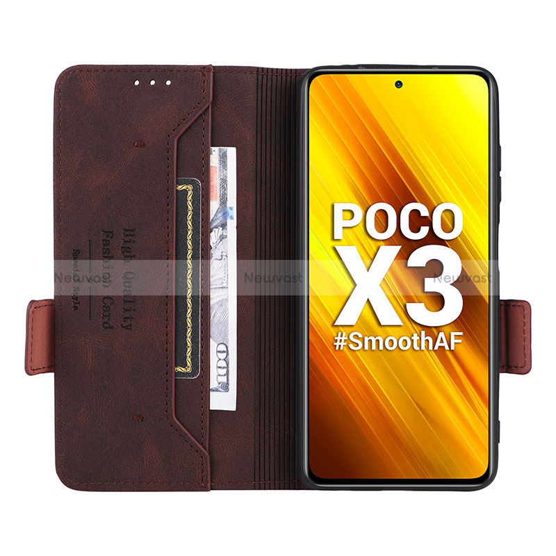 Leather Case Stands Flip Cover Holder L08Z for Xiaomi Poco X3 Pro