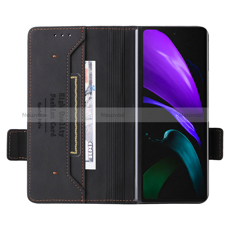 Leather Case Stands Flip Cover Holder L09Z for Samsung Galaxy Z Fold2 5G