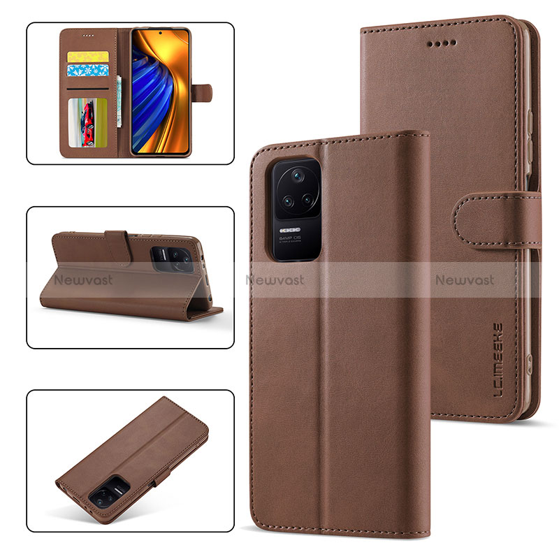 Leather Case Stands Flip Cover Holder LC2 for Xiaomi Poco F4 5G