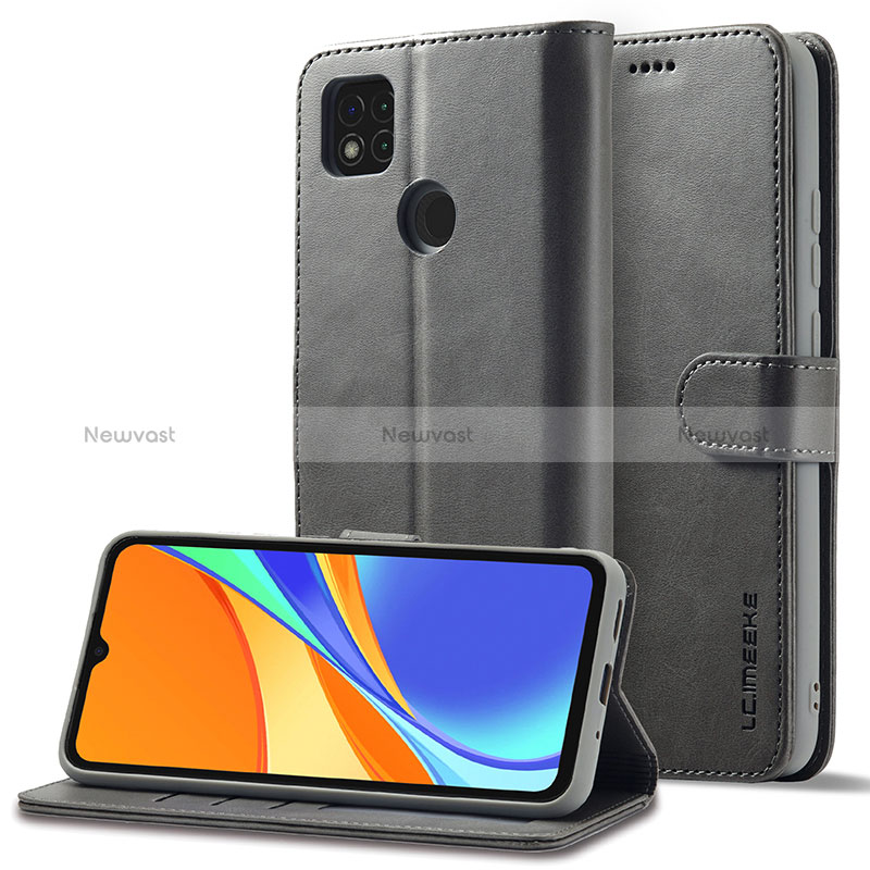 Leather Case Stands Flip Cover Holder LC2 for Xiaomi Redmi 9C