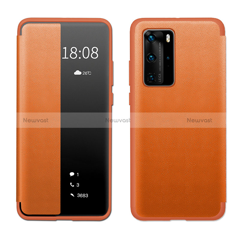 Leather Case Stands Flip Cover Holder LF1 for Huawei P40 Pro