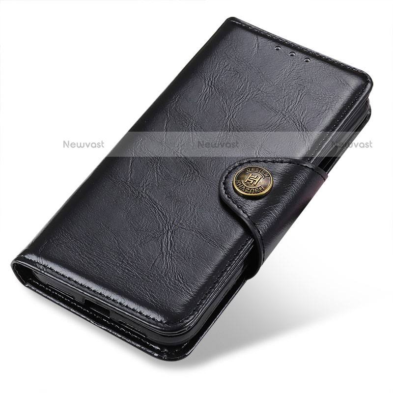 Leather Case Stands Flip Cover Holder M01L for Motorola Moto G Stylus (2022) 4G Black