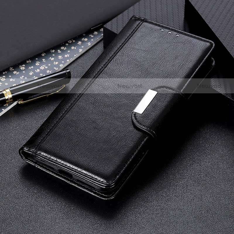 Leather Case Stands Flip Cover Holder M01L for Motorola Moto G20 Black