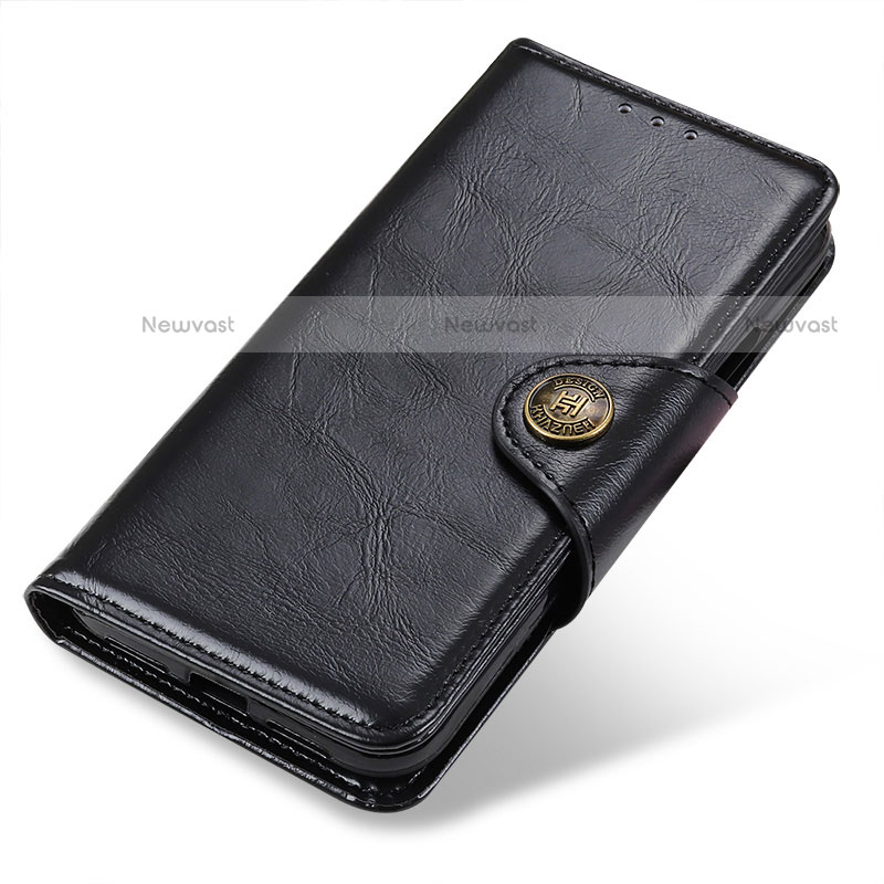 Leather Case Stands Flip Cover Holder M01L for Motorola Moto G31 Black