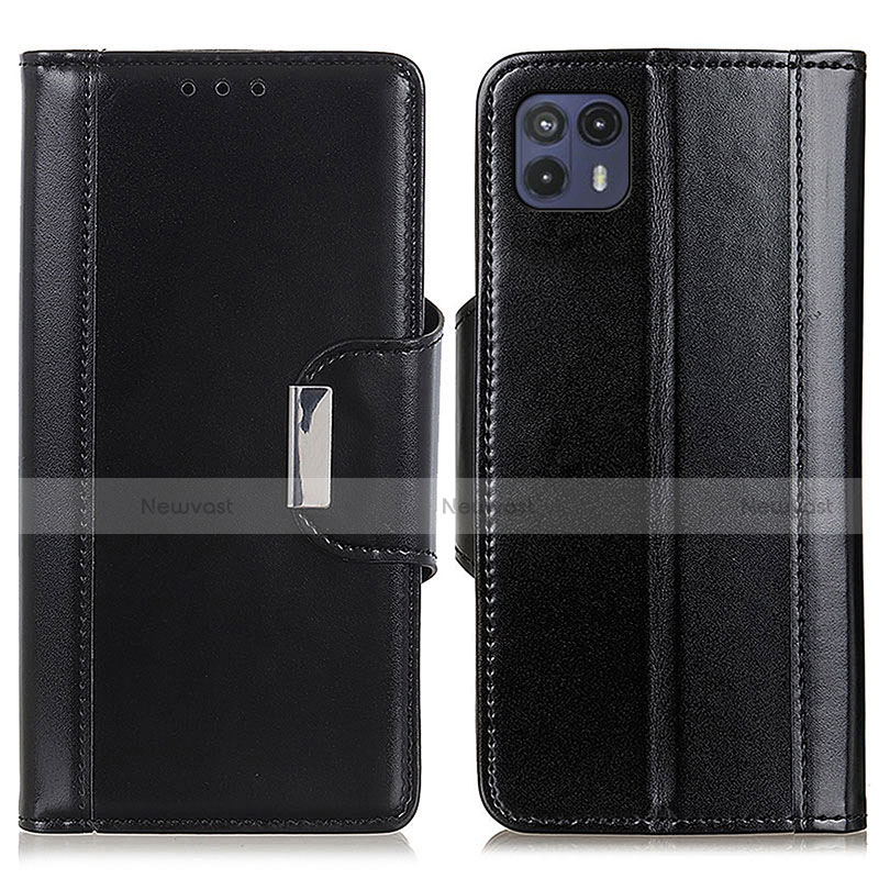 Leather Case Stands Flip Cover Holder M01L for Motorola Moto G50 5G Black