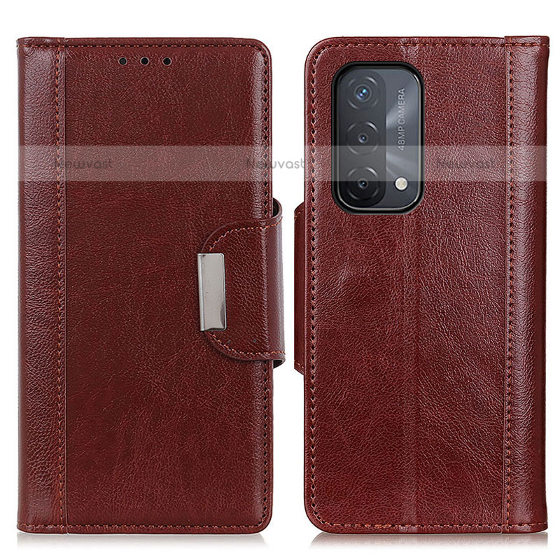 Leather Case Stands Flip Cover Holder M01L for OnePlus Nord N200 5G