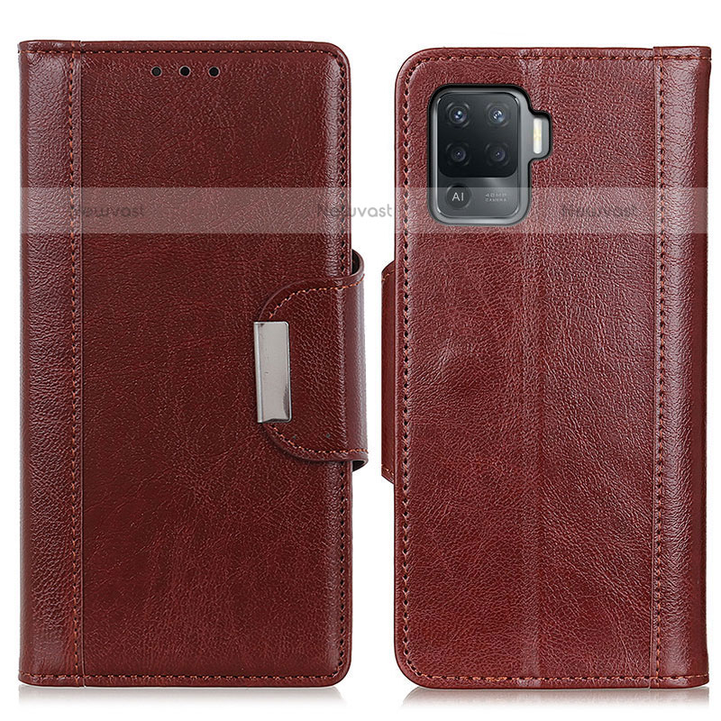 Leather Case Stands Flip Cover Holder M01L for Oppo A94 4G