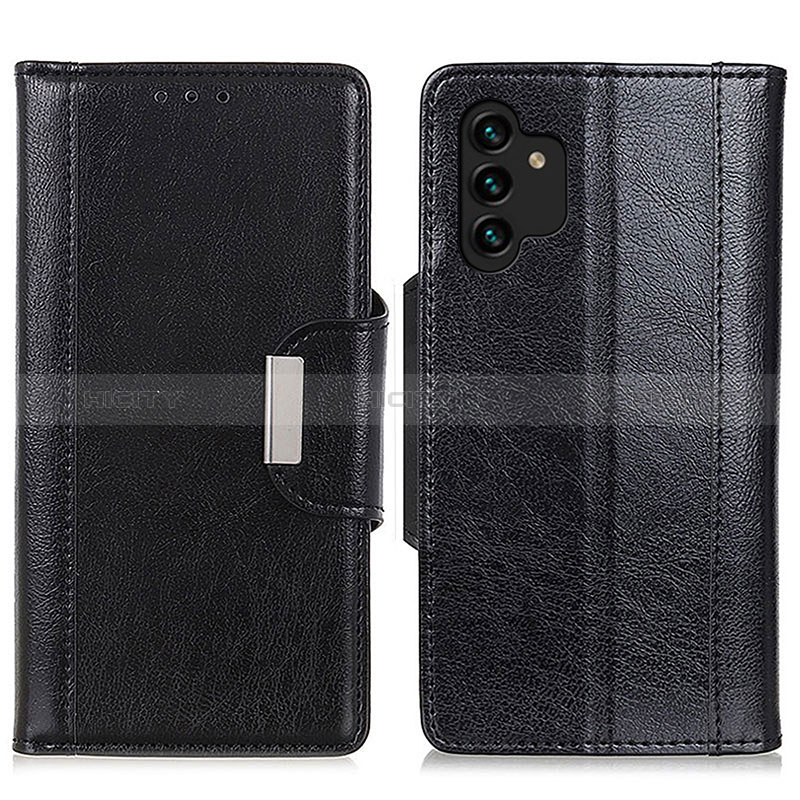 Leather Case Stands Flip Cover Holder M01L for Samsung Galaxy A04s Black