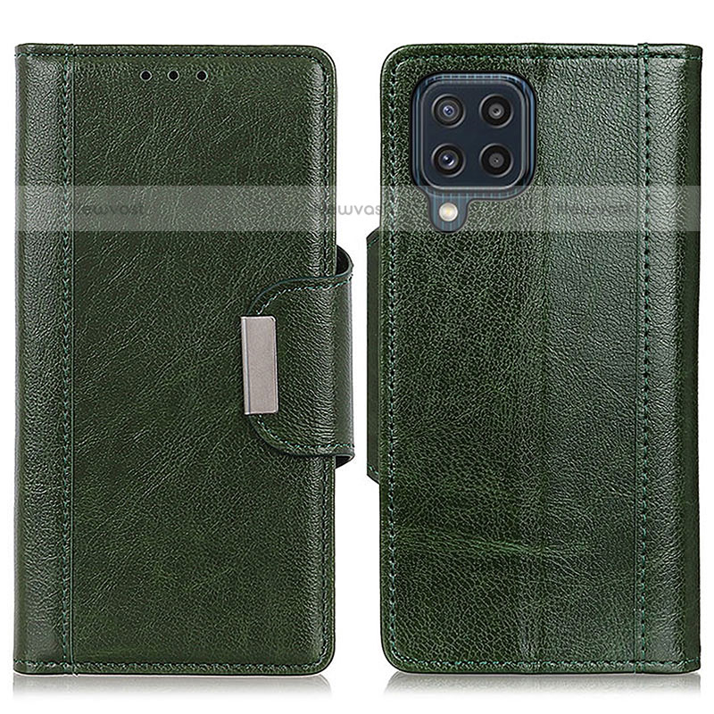 Leather Case Stands Flip Cover Holder M01L for Samsung Galaxy M32 4G Green