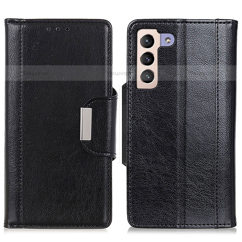 Leather Case Stands Flip Cover Holder M01L for Samsung Galaxy S21 5G Black