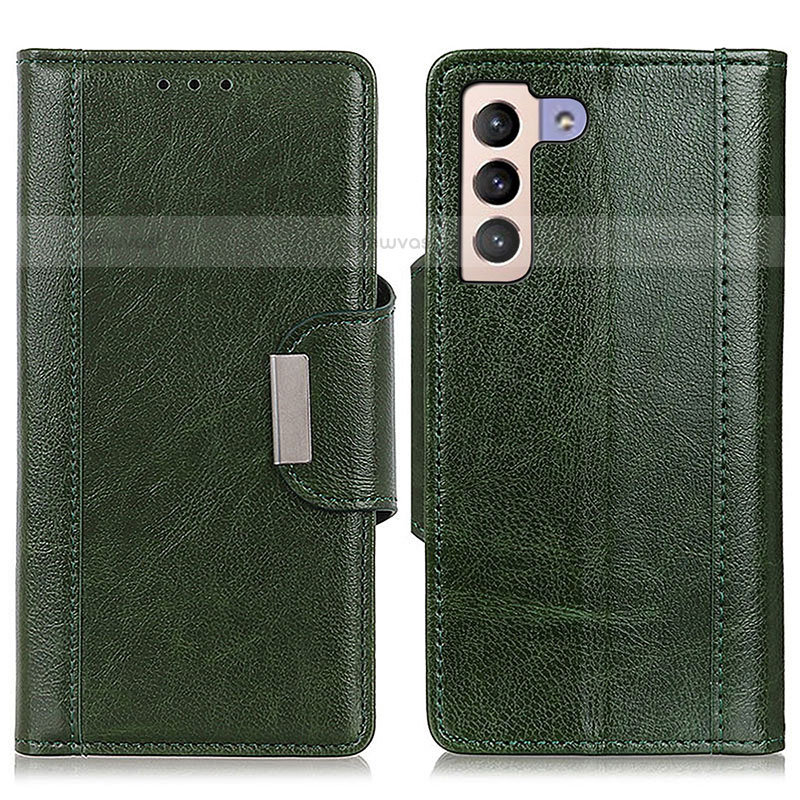 Leather Case Stands Flip Cover Holder M01L for Samsung Galaxy S21 5G Green