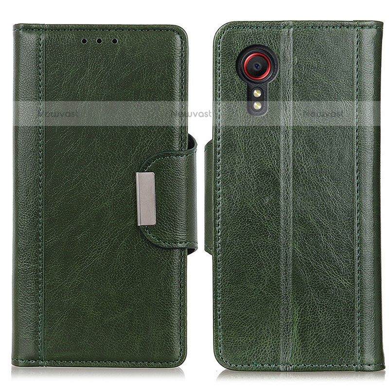 Leather Case Stands Flip Cover Holder M01L for Samsung Galaxy XCover 5 SM-G525F Green