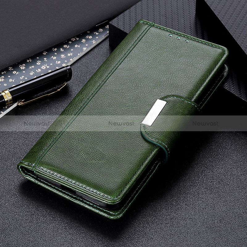 Leather Case Stands Flip Cover Holder M01L for Xiaomi Poco M3 Green