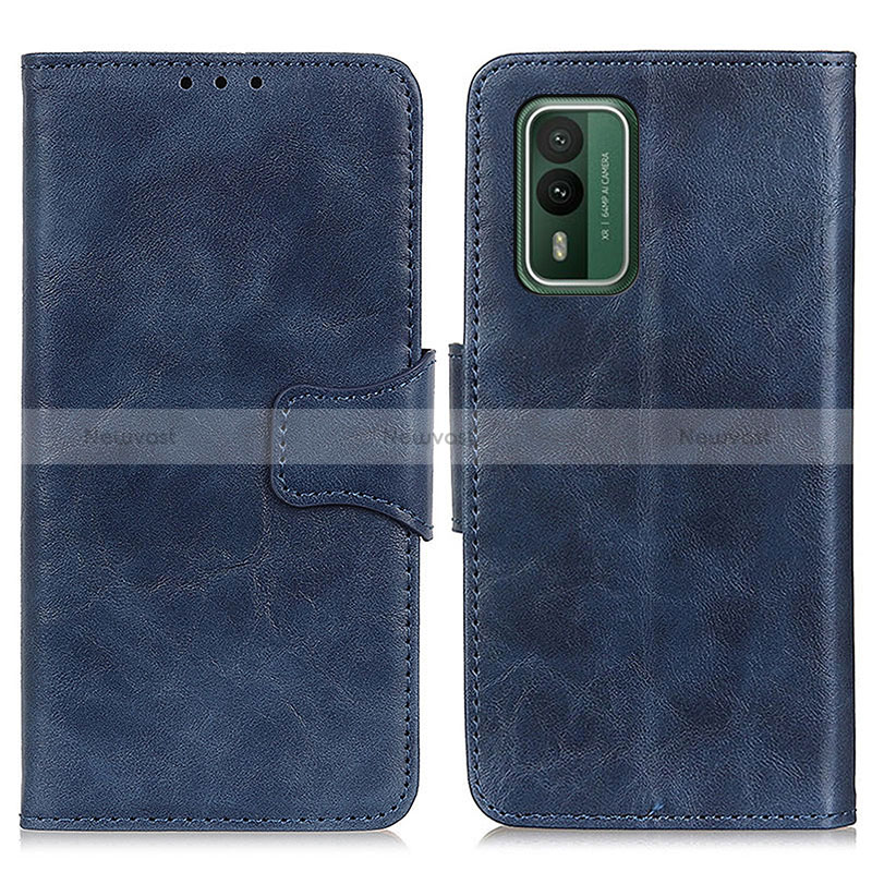 Leather Case Stands Flip Cover Holder M02L for Nokia XR21 Blue