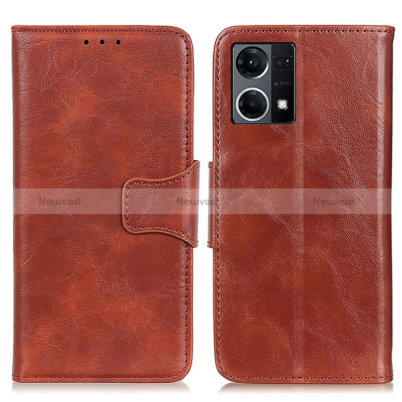 Leather Case Stands Flip Cover Holder M02L for Oppo Reno7 4G