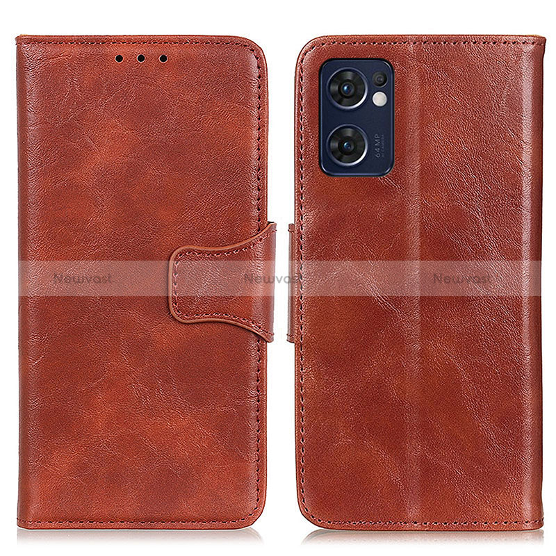 Leather Case Stands Flip Cover Holder M02L for Oppo Reno7 5G