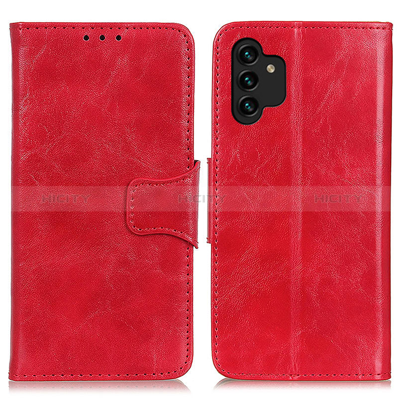 Leather Case Stands Flip Cover Holder M02L for Samsung Galaxy A04s Red