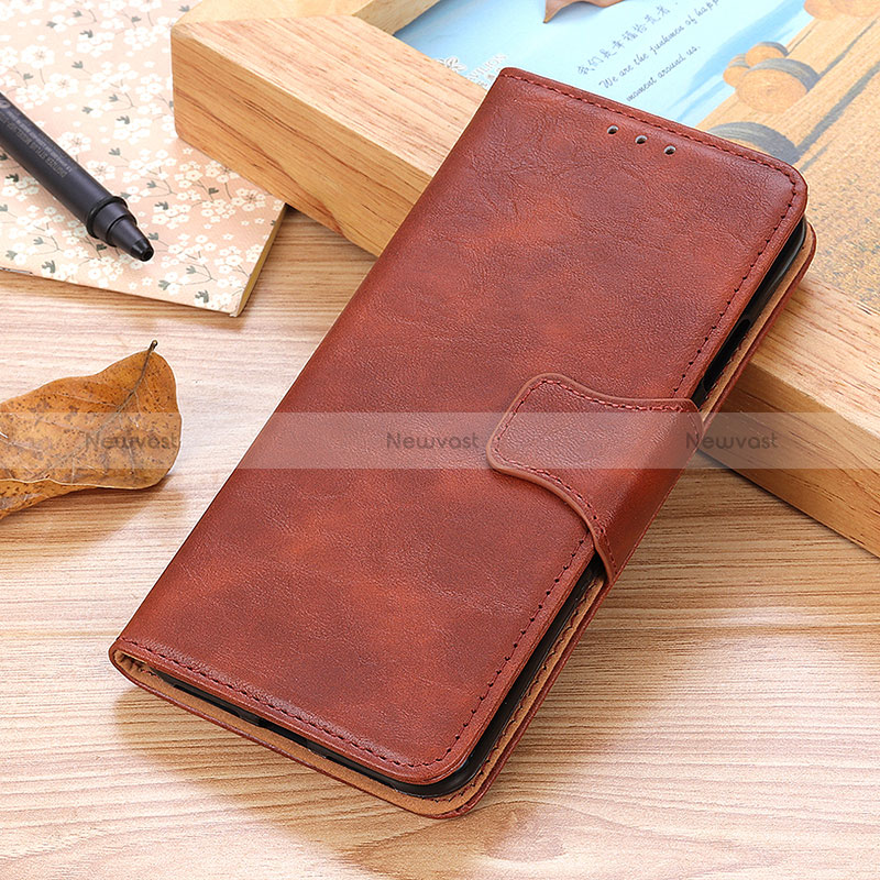 Leather Case Stands Flip Cover Holder M02L for Sony Xperia Ace II Brown