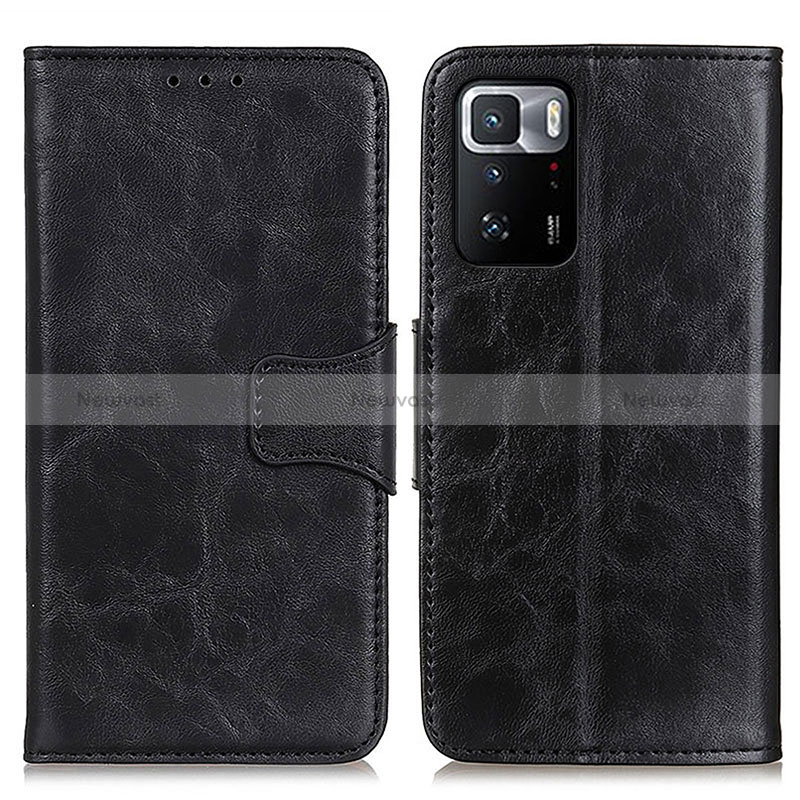 Leather Case Stands Flip Cover Holder M02L for Xiaomi Poco X3 GT 5G Black