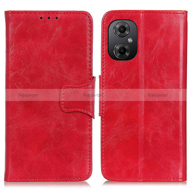 Leather Case Stands Flip Cover Holder M02L for Xiaomi Redmi Note 11R 5G Red