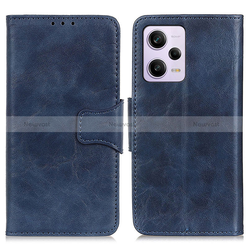 Leather Case Stands Flip Cover Holder M02L for Xiaomi Redmi Note 12 Pro 5G Blue