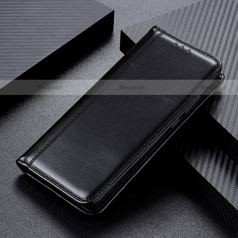 Leather Case Stands Flip Cover Holder M03L for Motorola Moto G20 Black