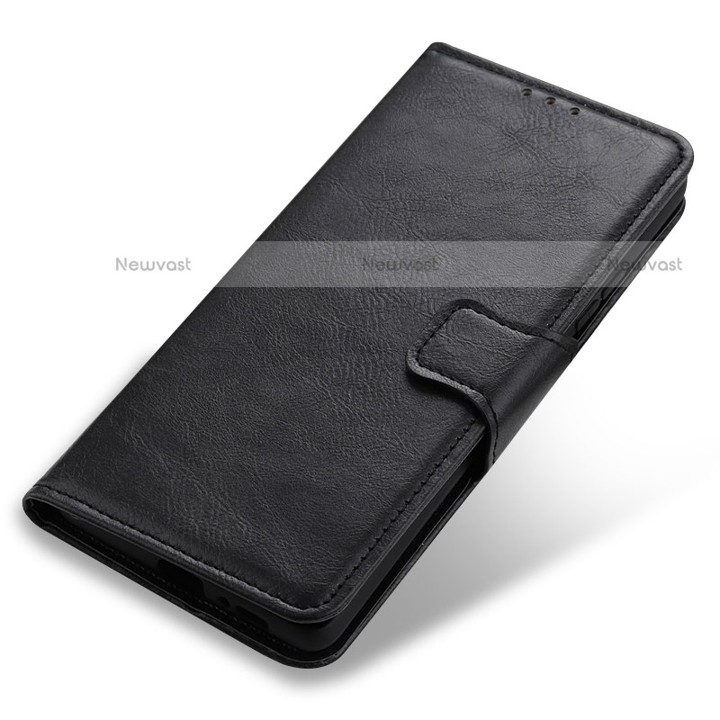 Leather Case Stands Flip Cover Holder M03L for Motorola Moto G200 5G Black