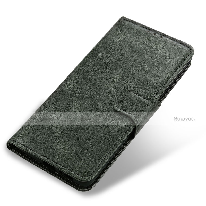 Leather Case Stands Flip Cover Holder M03L for Motorola Moto G41 Green