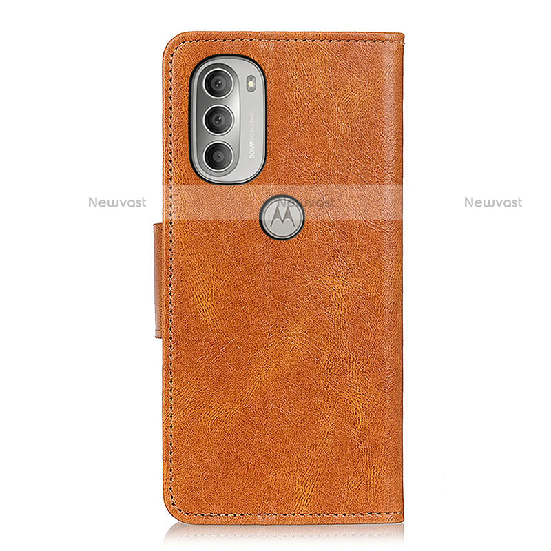 Leather Case Stands Flip Cover Holder M03L for Motorola Moto G51 5G