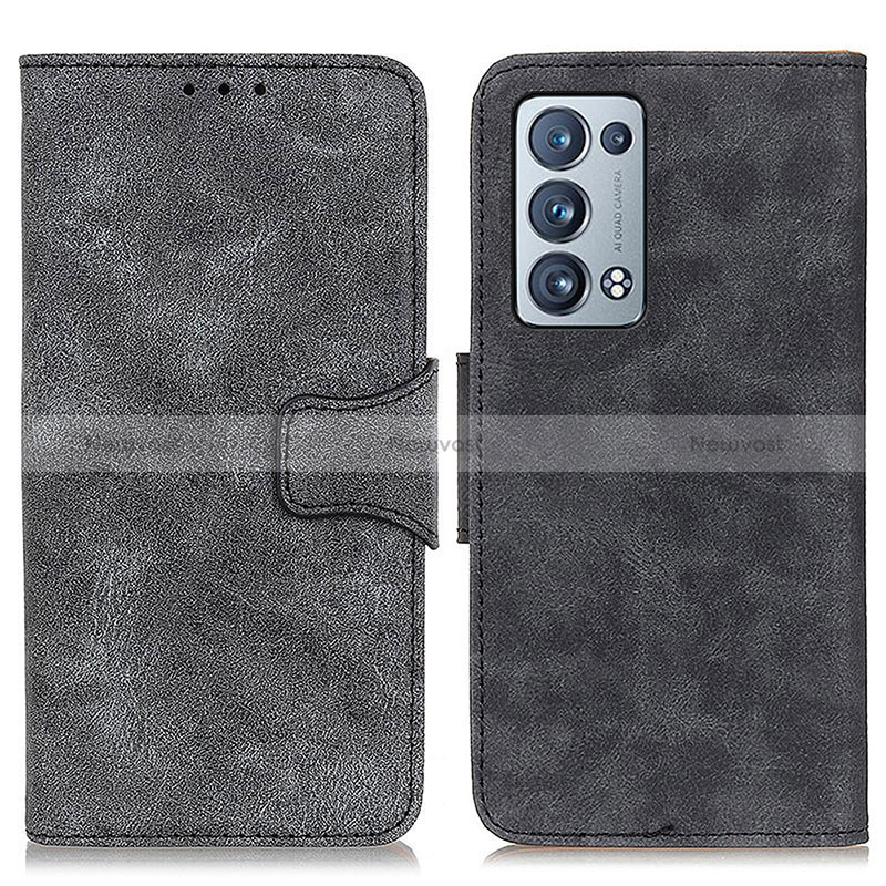Leather Case Stands Flip Cover Holder M03L for Oppo Reno6 Pro 5G