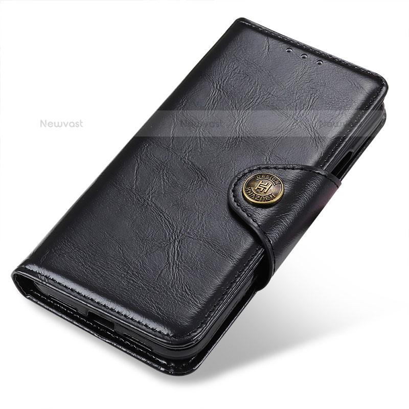 Leather Case Stands Flip Cover Holder M03L for Samsung Galaxy S22 Ultra 5G Black