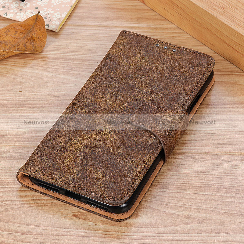 Leather Case Stands Flip Cover Holder M03L for Sony Xperia Ace II Brown