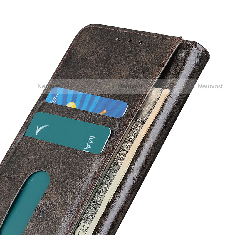 Leather Case Stands Flip Cover Holder M04L for Motorola Moto E32s