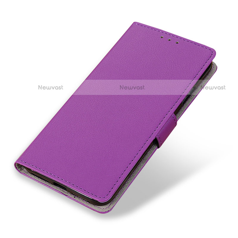 Leather Case Stands Flip Cover Holder M04L for Motorola Moto Edge Plus (2022) 5G Purple