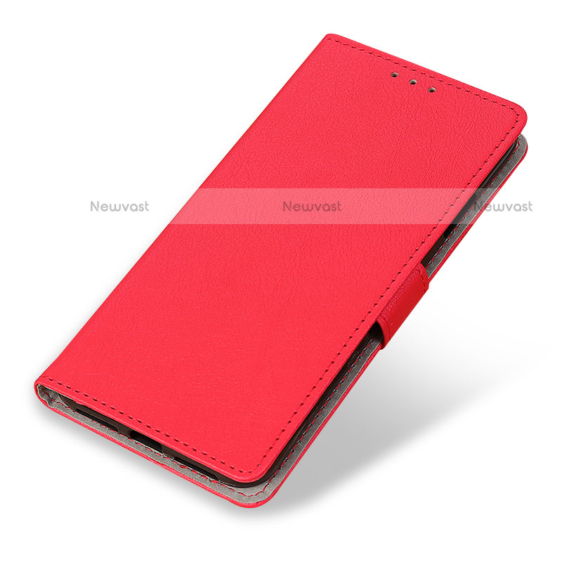 Leather Case Stands Flip Cover Holder M04L for Motorola Moto G Stylus (2022) 4G Red