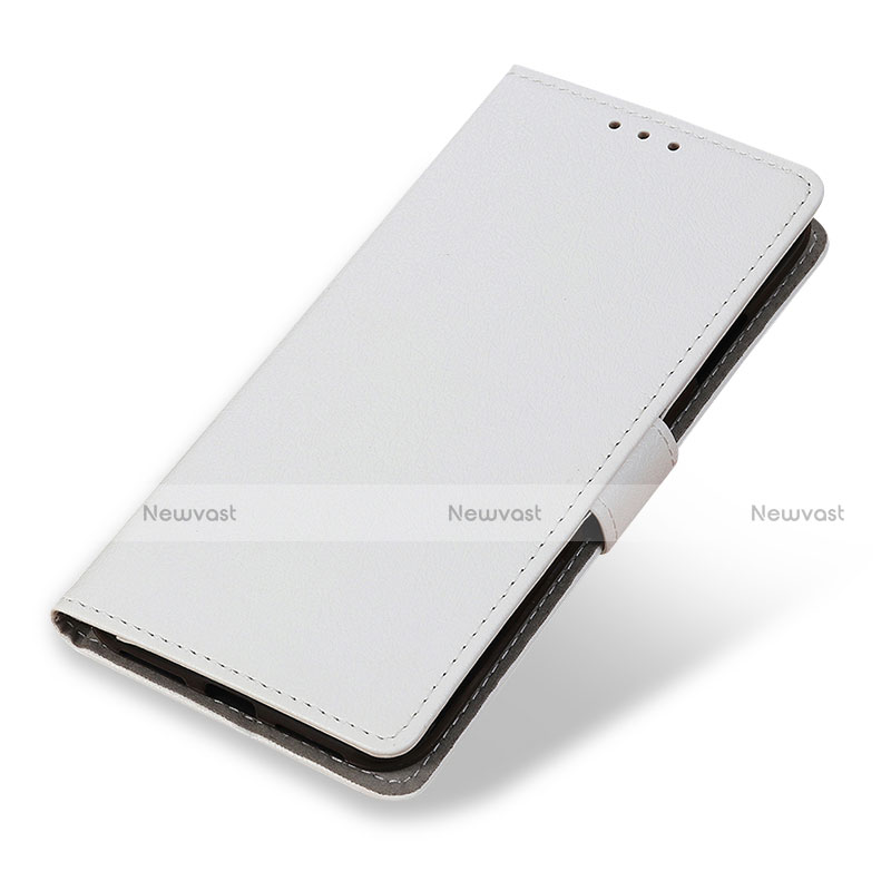 Leather Case Stands Flip Cover Holder M04L for Motorola Moto G Stylus (2022) 5G White