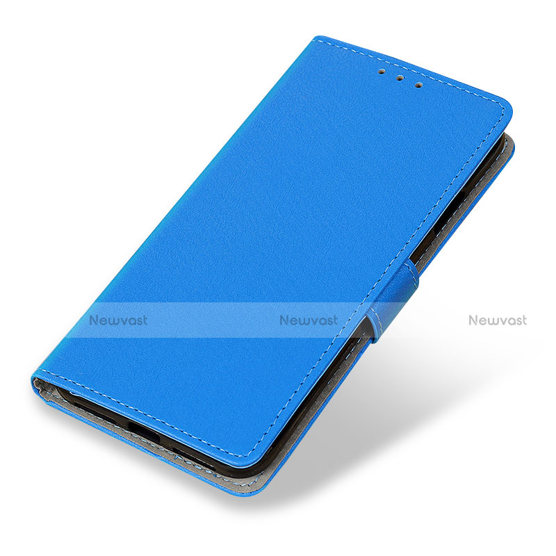 Leather Case Stands Flip Cover Holder M04L for Motorola Moto G41 Blue