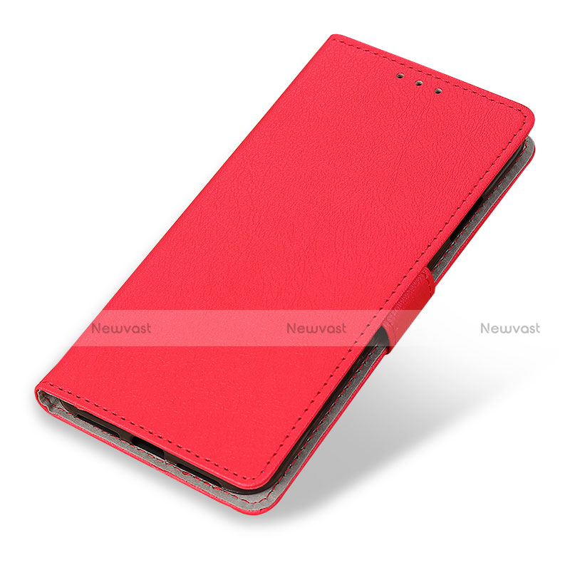 Leather Case Stands Flip Cover Holder M04L for Motorola Moto G41 Red