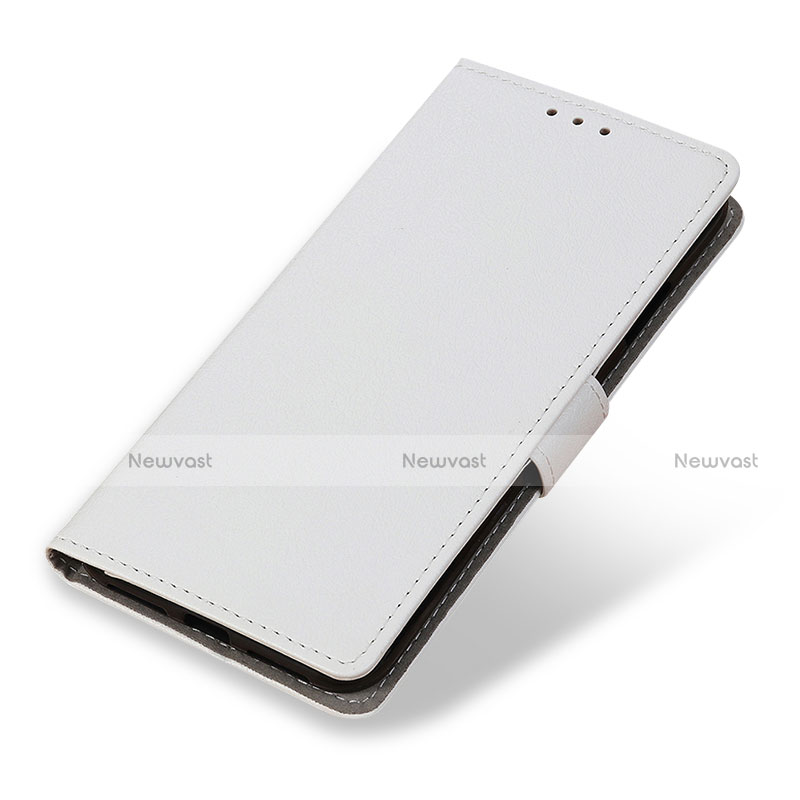 Leather Case Stands Flip Cover Holder M04L for Motorola Moto G41 White