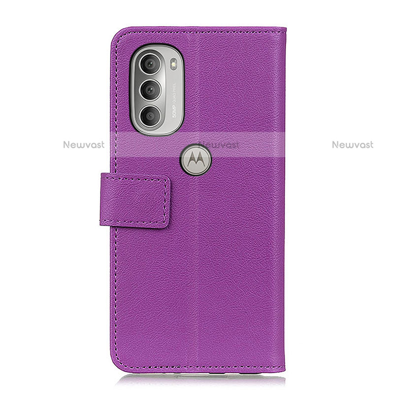 Leather Case Stands Flip Cover Holder M04L for Motorola Moto G51 5G