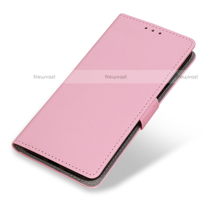 Leather Case Stands Flip Cover Holder M04L for Motorola Moto G71 5G Pink