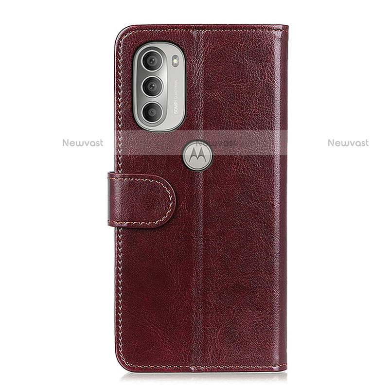 Leather Case Stands Flip Cover Holder M05L for Motorola Moto G51 5G