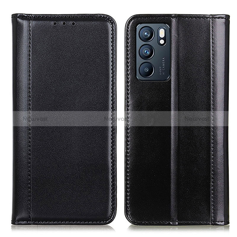 Leather Case Stands Flip Cover Holder M05L for Oppo Reno6 5G