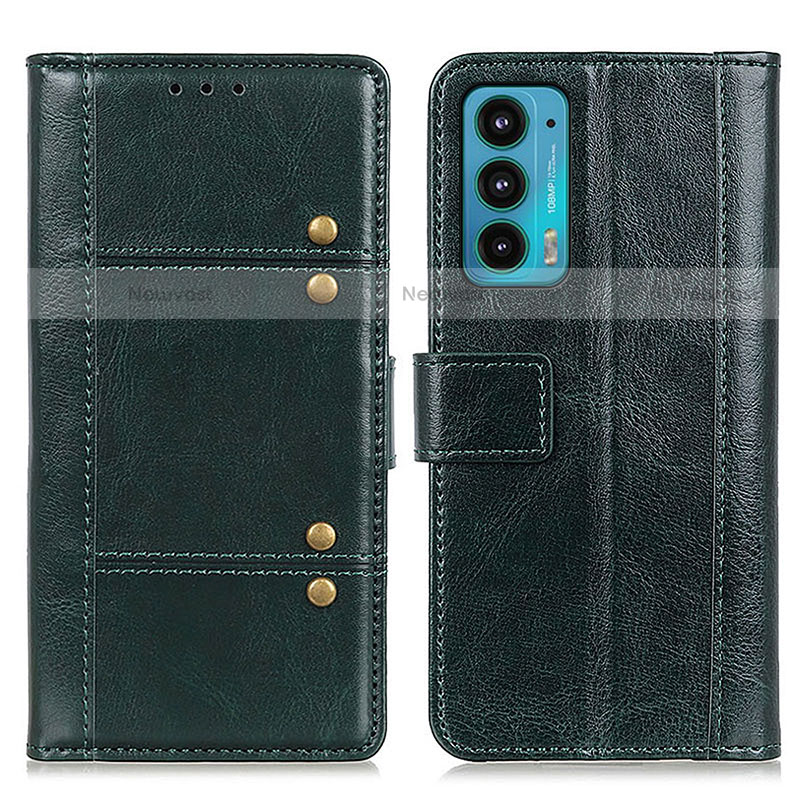 Leather Case Stands Flip Cover Holder M06L for Motorola Moto Edge 20 5G Green