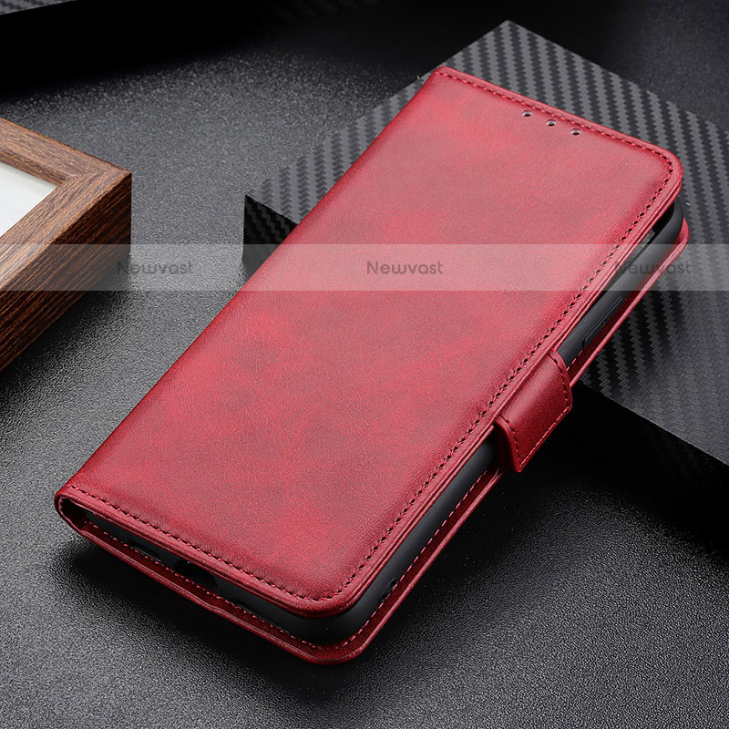 Leather Case Stands Flip Cover Holder M06L for Motorola Moto G200 5G Red